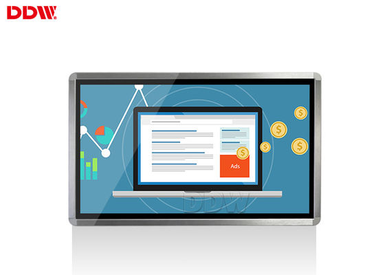 Totem fixado na parede da exposição de uma propaganda de 32 polegadas/multi écran sensível horizontal do ponto