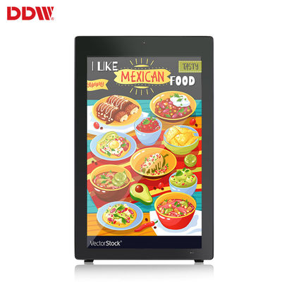 Lcd touch capacitivo exterior portátil com display de publicidade de sinalização digital alimentado por bateria