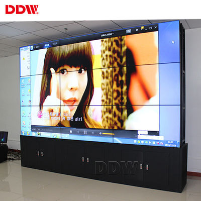exposição sem emenda de 5.3mm LCD, parede video múltipla retroiluminada da tevê do diodo emissor de luz de 500 lêndeas