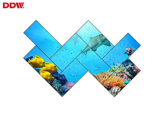 Multi mosaico da parede do vídeo de cor, exposições de parede video sem emenda transparentes